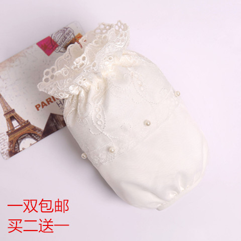 袖套女短款韩版双层黑白色护袖筒