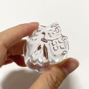 纯手工加厚福山盖托磨砂盖托水晶盖置家用玻璃盖置盖碗盖置茶盖托