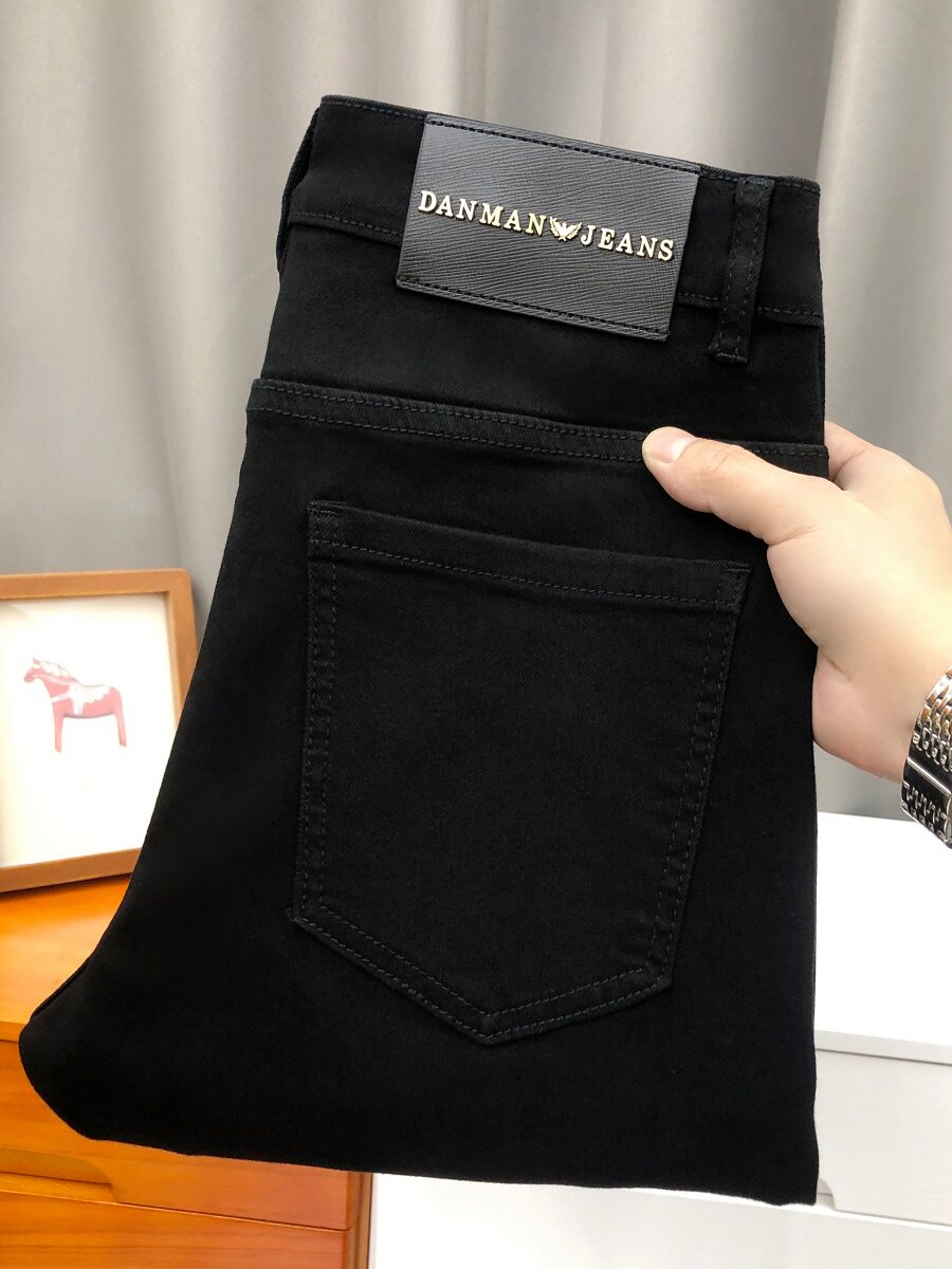 黑色牛仔裤男秋冬新款潮流韩版高端百搭弹力修身小脚休闲牛仔长裤