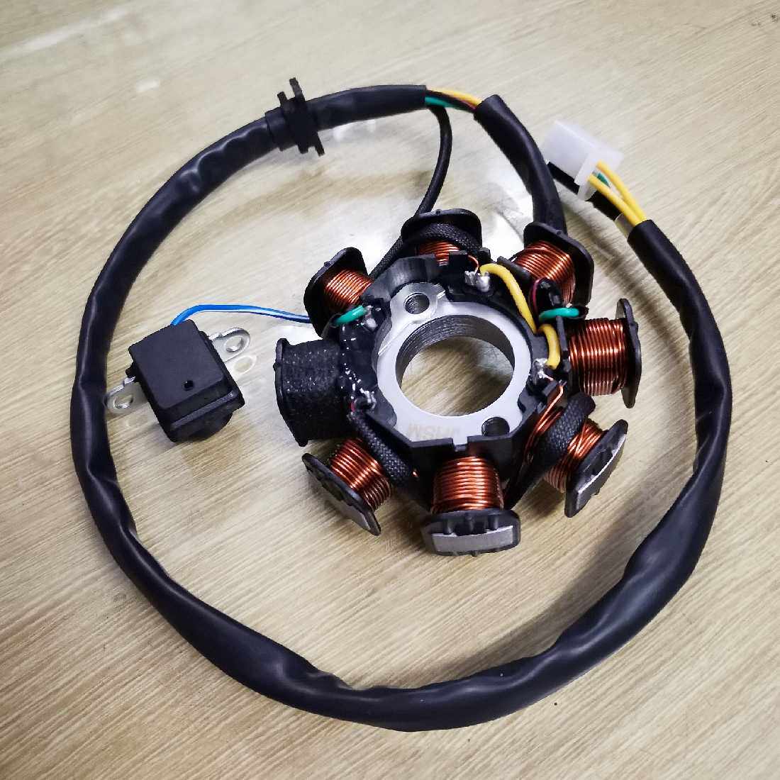 鬼火豪迈踏板摩托车八极点火线圈发动机GY6125八组交流直流助力车