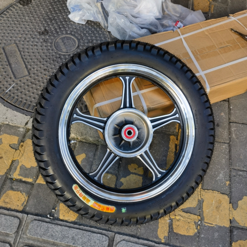 GN125太子车轮胎/350-16/110/90-16真空胎钢圈后轮胎整套新款钢圈