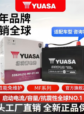 汤浅YUASA蓄电池55B24LS-MF-SY-KR启动电瓶适配起亚瑞纳现代IX30