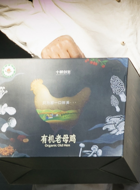 十朝创生有机老母鸡礼盒装散养液氮锁鲜炖汤炒菜营养汤含菌菇包