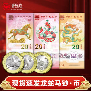 2024龙年十二生肖纪念币钞2025年蛇币蛇钞2026年马币马钞收藏礼盒