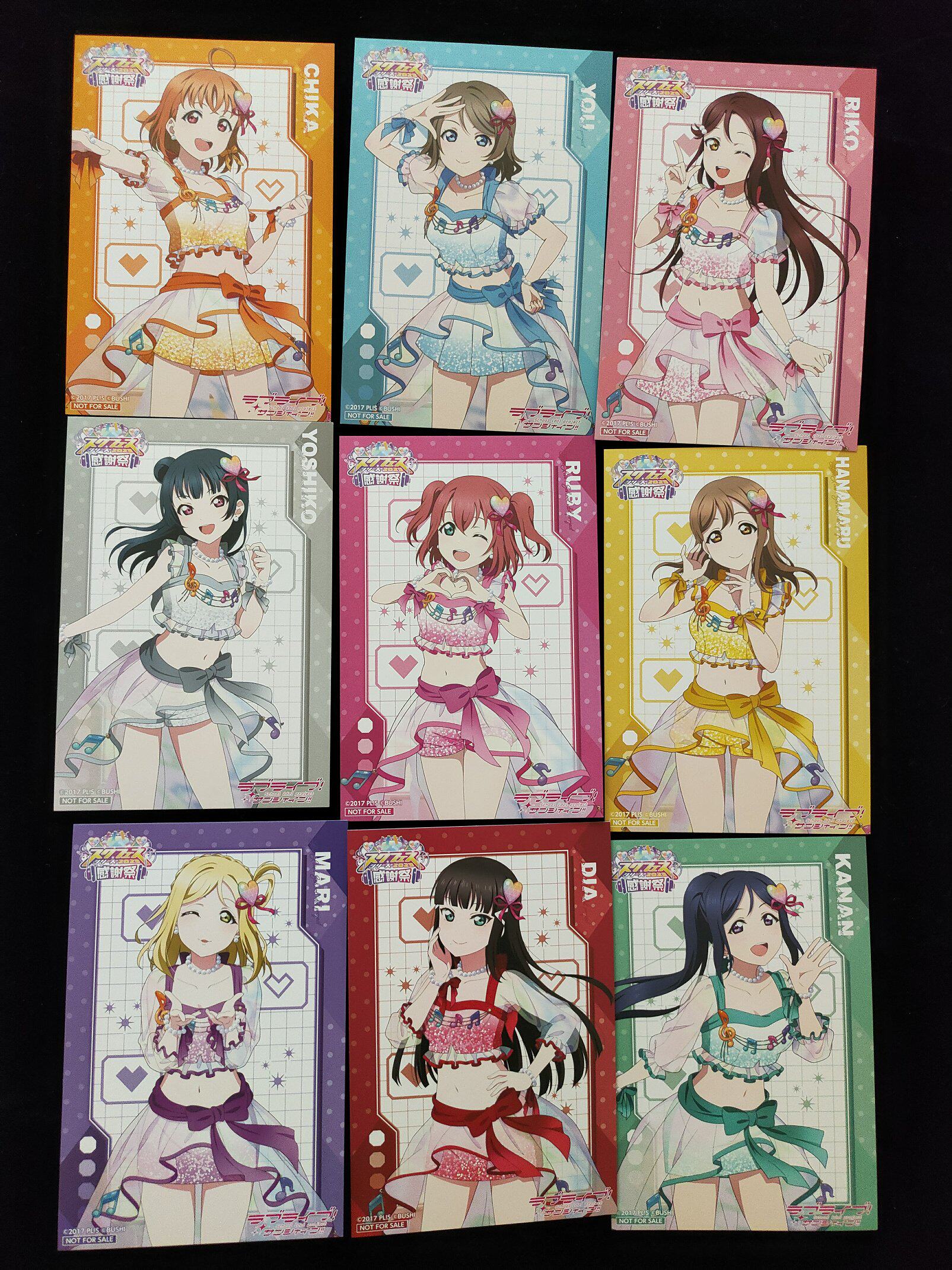 【正版现货】lovelive aqours 水团  感谢祭期间 限定生写明信片