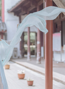 亮光舞蹈飘带敦煌披巾飘逸头纱