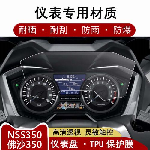 适用于本田NSS350仪表膜2023款佛沙350摩托车屏幕膜国产FORZA300仪表盘膜液晶屏保护膜改装配件 - 封面