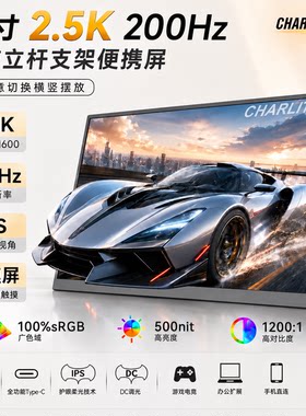 超零态自带立杆支架便携显示器
