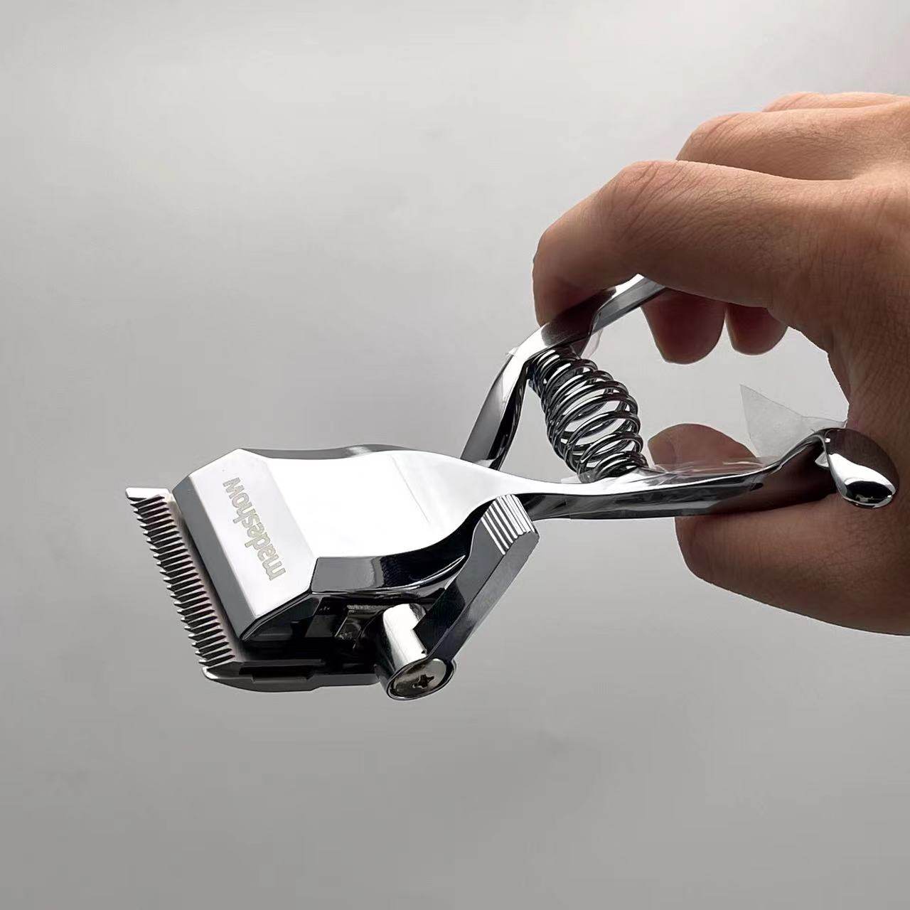 老式手动理发器阿可美可调节刀头复古渐变油头电推剪美发手推子