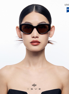 复古小框猫眼墨镜多巴胺时尚百搭