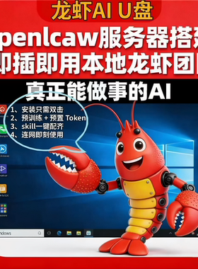 龙虾u盘新手可用简单易操作OpenClaw便携AI 加密办公工具即插即用