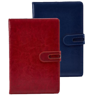 商务PU皮A5带扣笔记本文具A6记事本子B5随身会议日记本LOGO定制