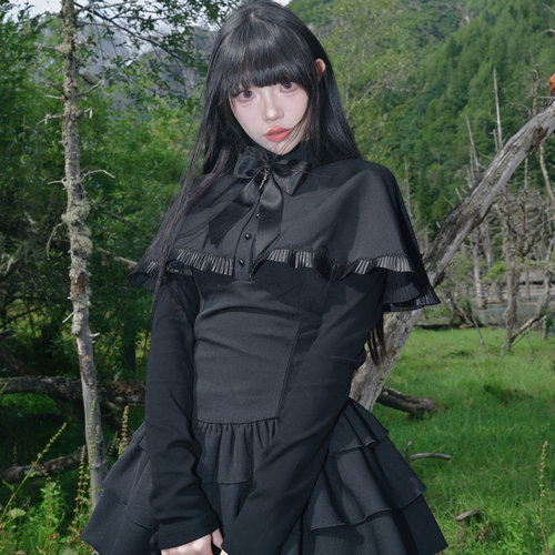 MuggleStudio黑色低腰蓬蓬裙