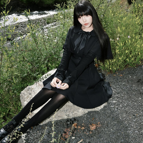 MuggleStudio黑色斗篷短裙