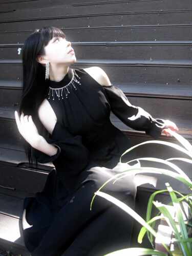 MuggleStudio原创水钻挂脖长裙