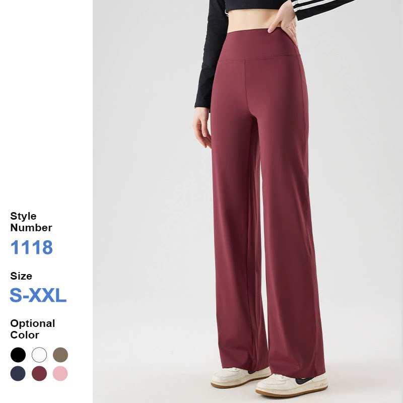 2026新款鲨鱼裤女外穿春秋夏薄款红色提臀休闲直筒瑜伽裤阔腿打底