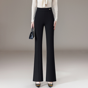 显瘦显高百搭喇叭裤 时尚 弹力修身 女2025秋冬新款 松紧腰微喇休闲裤