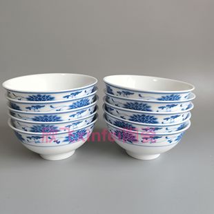 醴陵老瓷器群力釉下五彩139花面12公分饭碗5寸复古高温陶瓷轻薄款