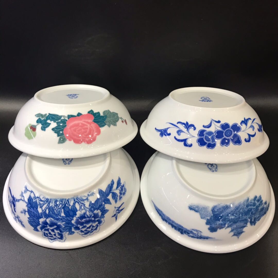 已停产醴陵群力老瓷小鸟棠汤碗