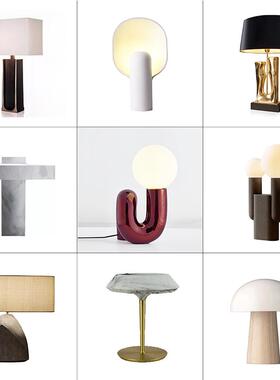 后现代设计师台灯轻奢创意样板房北欧简约客厅装饰新款卧室床头灯