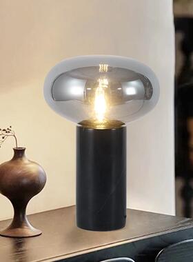 北欧轻奢后现代简约客厅书房卧室床头样板房展厅大理石玻璃台灯