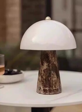 北欧风轻奢大理石台灯设计师款客厅卧室床头灯样板间装饰艺术台灯