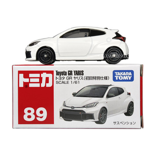 TOMY/多美卡正品仿真合金小汽车模型红白盒89号丰田GR雅力士