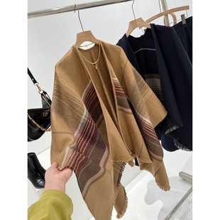 捡漏 格纹流苏多用披肩围巾T781 淘到国外商场249