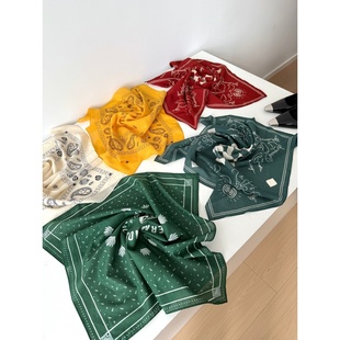 印花丝巾多用小方巾T054 薄款 捡漏 淘到商场149