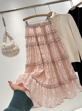 捡漏！同品质269+氛围感粉紫色蛋糕网纱长裙Y487