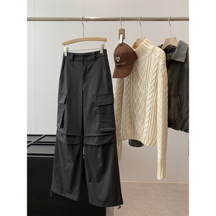 阔腿裤 百搭工装 S249 淘到商场499复古舒适直筒长裤 捡漏