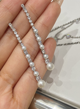 许妍同款！淡水珍珠～925银针！同品质129+耳坠S731