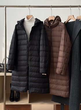 超值特价！速入！90白鸭绒！国外门店399+排骨轻薄长款羽绒服Y312