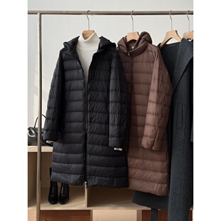 超值特价!速入!90白鸭绒!国外门店399+排骨轻薄长款羽绒服Y312