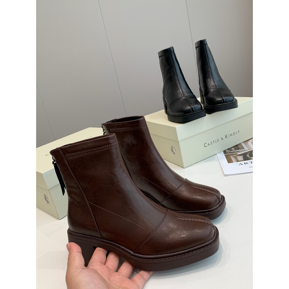 捡漏！羊皮～线下329+秋冬加绒短靴T204