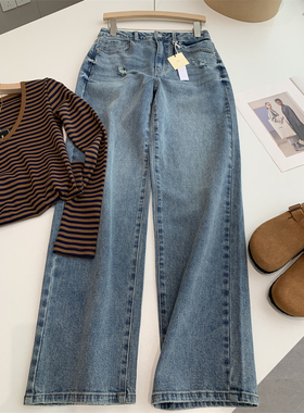 捡漏！淘到国外480+简约休闲直筒牛仔裤R949