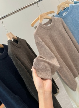 100羊毛！非平替！商场299+男士圆领打底衫上衣基础款针织衫R866