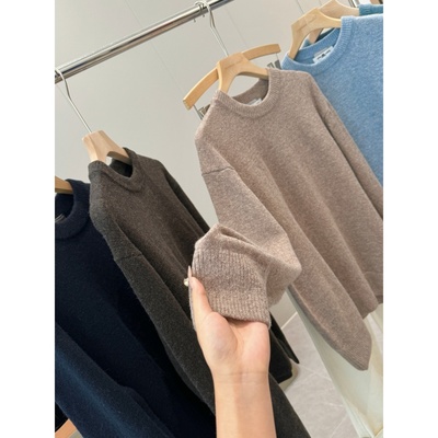 100羊毛！非平替！商场299+男士圆领打底衫上衣基础款针织衫R866