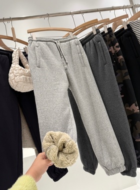 捡漏！80棉～淘到国外商场299+男女同款加绒收口卫裤T384