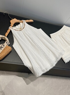 100棉！夏季新款！同品质219+刺绣挂脖上衣V103