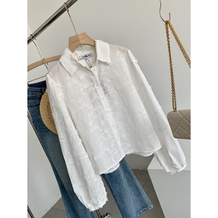 衬衫 重工立体刺绣灯笼袖 P612 门店319 提前款