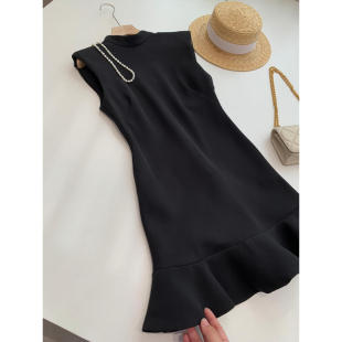 显瘦小黑裙Q914 无袖 提前款 门店319