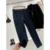 加绒牛仔烟管裤 捡漏 棉混纺～同品质219 T879