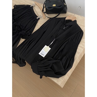 褶皱飘带衬衫 法式 Y589 同品质199 捡漏