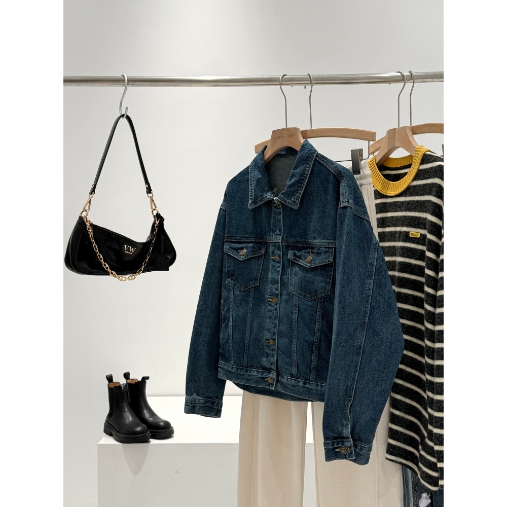 捡漏！100棉！同品质269+短款明线牛仔外套T332