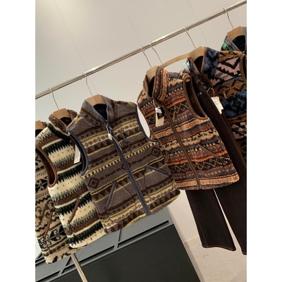 捡漏！淘到线下189+费尔岛花纹摇粒绒立领马甲 可情侣T351