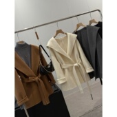 同品质红人店569 捡漏 69羊毛 连帽气质大衣T628