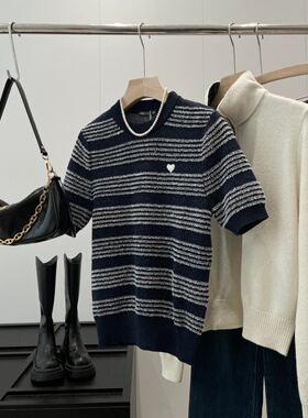 省两百多！捡漏！国外商场280条纹针织Y194