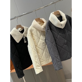 毛领拼接棉服T671 国外商场399 客供面料 非平替