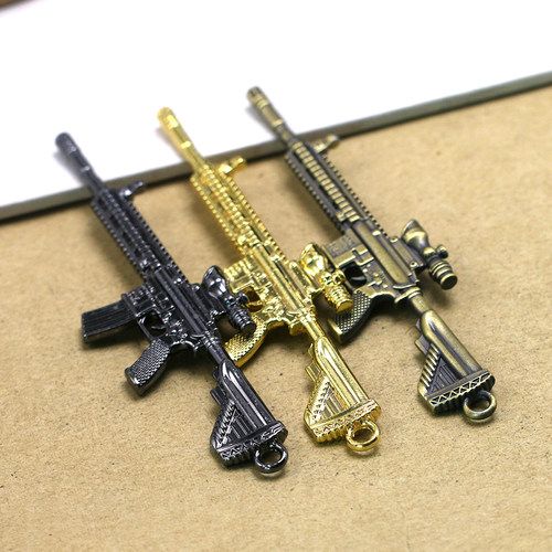 绝地求生玩具钥匙扣吃鸡模型M416突击抢小号全套装备武器挂件配件